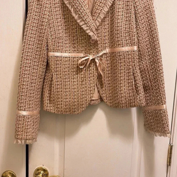 Laundry by SHELLI SEGAL jacket with satin belt tie - Picture 11 of 11